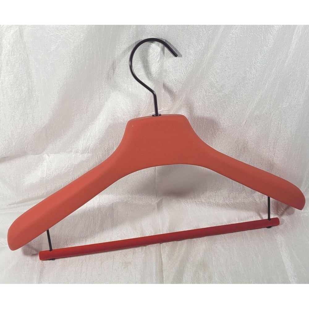 Isaia 17" Suit Hanger - Orange/Red w/ Purple Coral Composite & Purple Hook - Picture 2 of 4